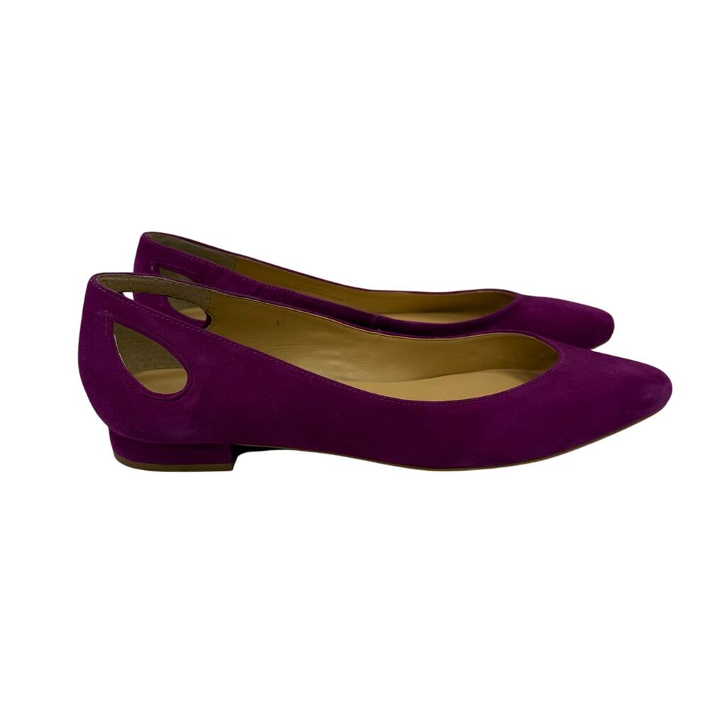 Talbots Women's Shoes sz 9.5 Suede Magenta Cut Out Display Item # box 782 - Picture 2 of 11